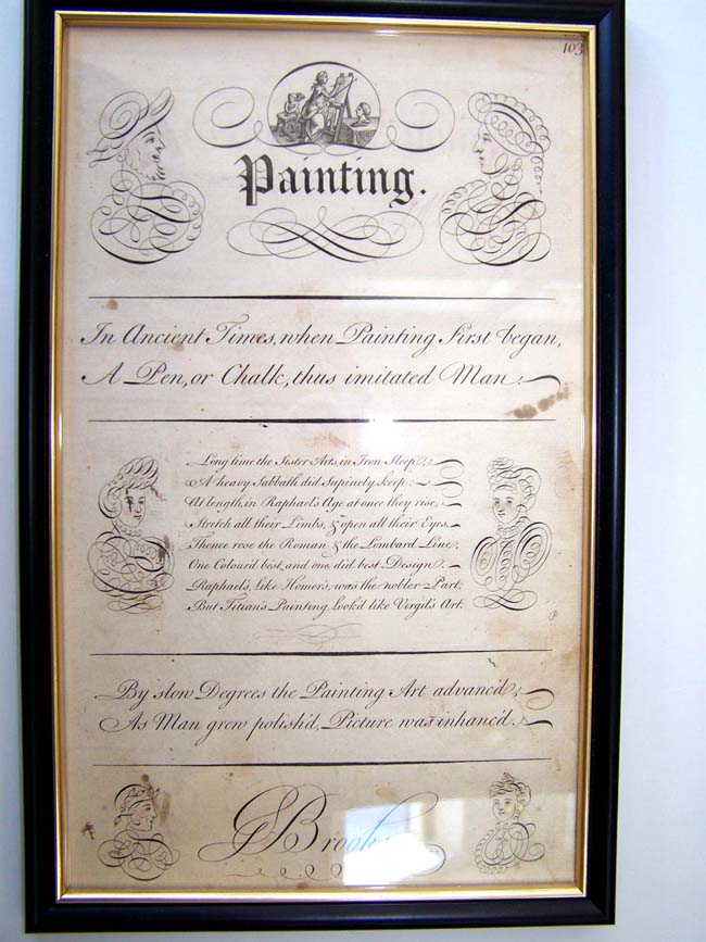 A Charming 18th century engraving entitled "Painting" printed in London in 1741 — image 2